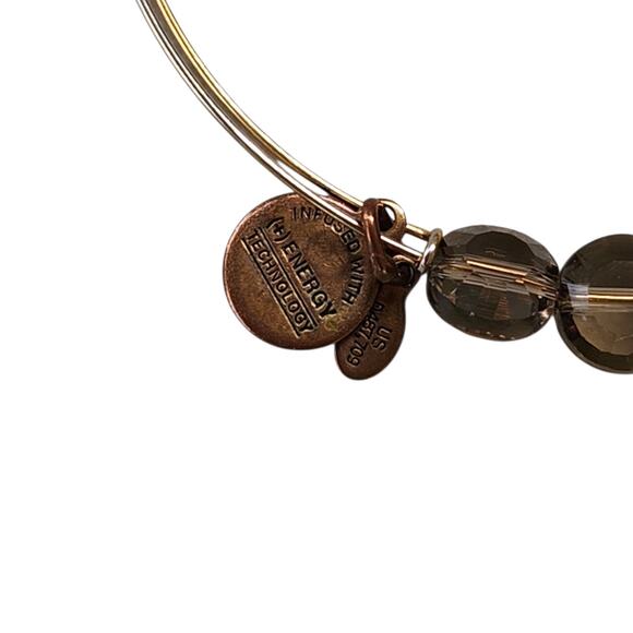 ALEX and ANI BEADED SMOKE LUX BEAD BANGLE BRACELET GIFT MOM WIFE MOTHER - Picture 2 of 3